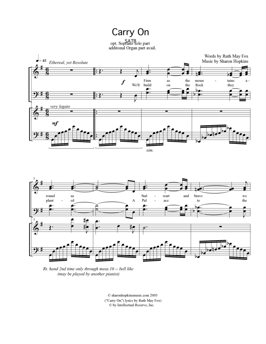 Carry On Voice scores gallery preview page 1