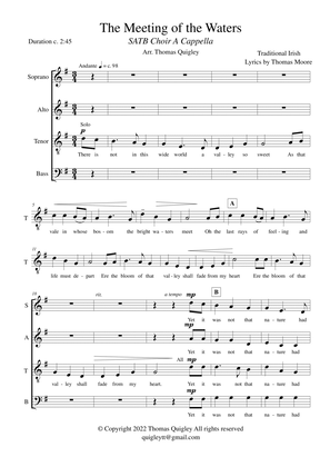 The Meeting of the Waters (SATB A Cappella)
