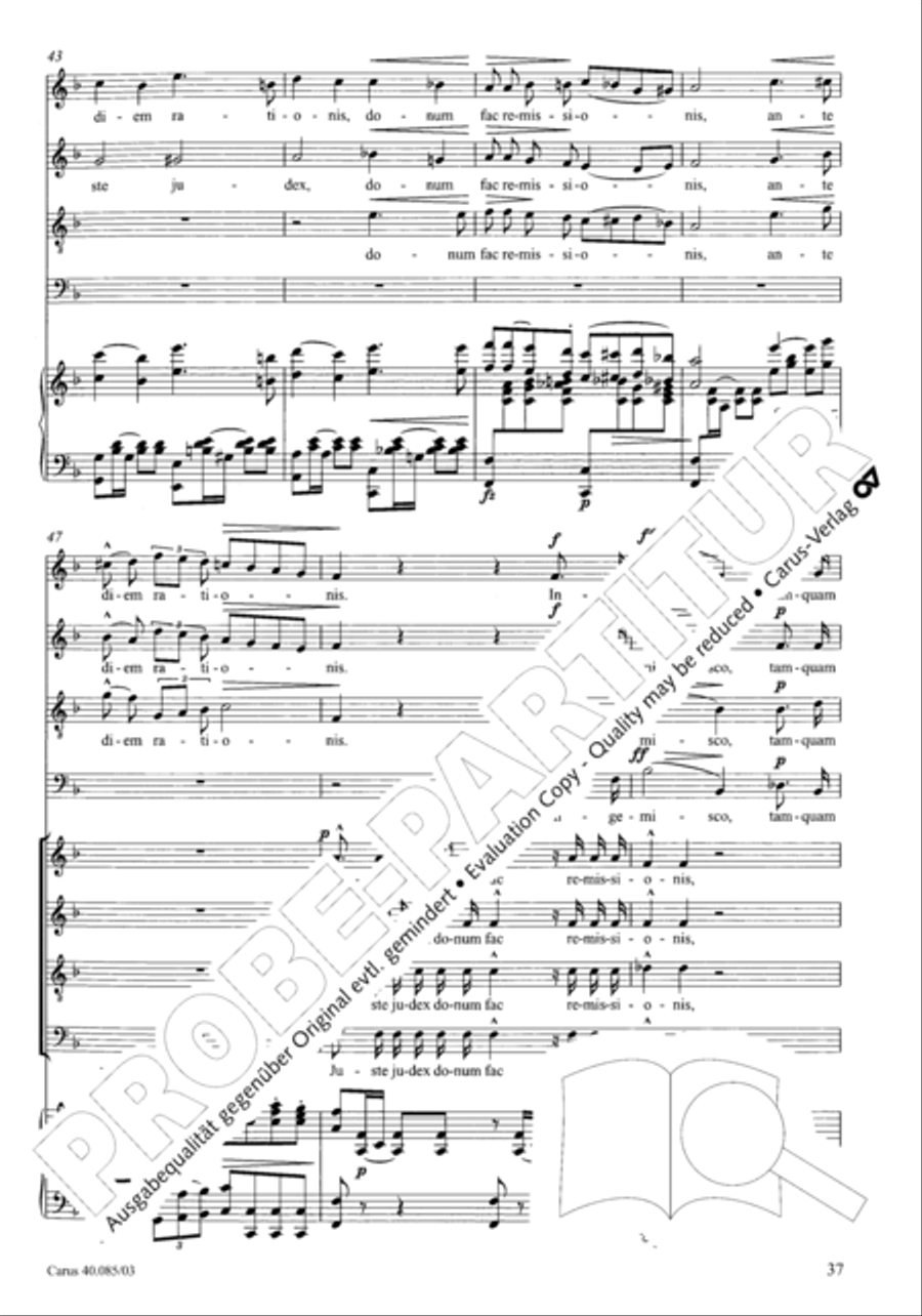 Missa pro defunctis Missa pro defunctis 4-Part scores gallery preview page 38