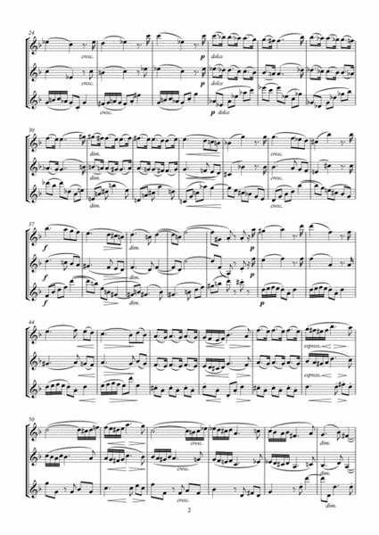 Zweites Terzett Op. 61 No. 2 arr. flute, altoflute and bassflute