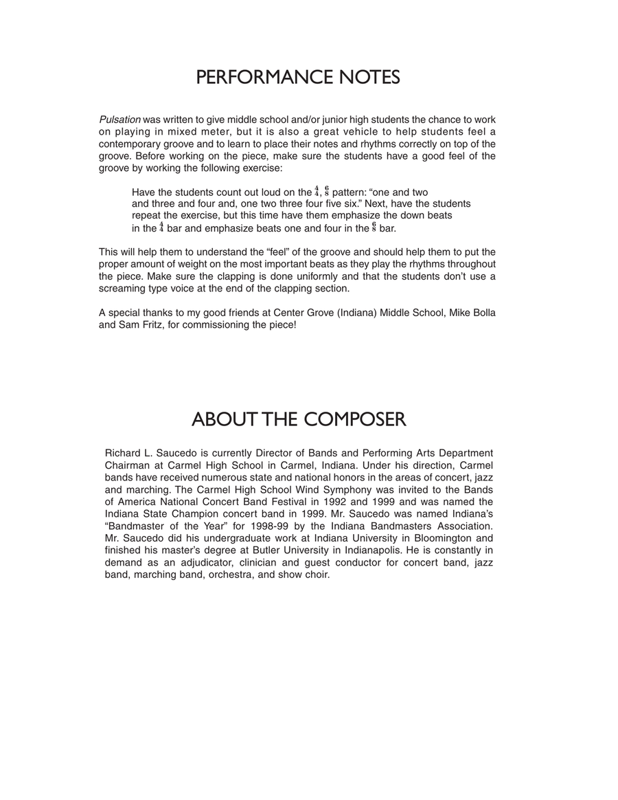 Pulsation - Full Score Pulsation - Full Score Concert Band scores gallery preview page 2