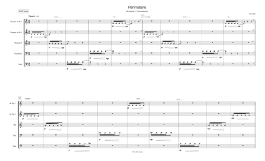 Perimeters Perimeters Brass Ensemble scores gallery preview page 2