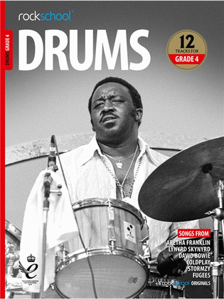 Book cover for Rockschool Drums Grade 4 (2018)