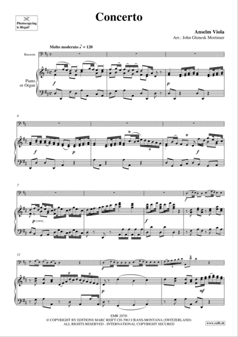 Concerto Bassoon Solo scores gallery preview page 4