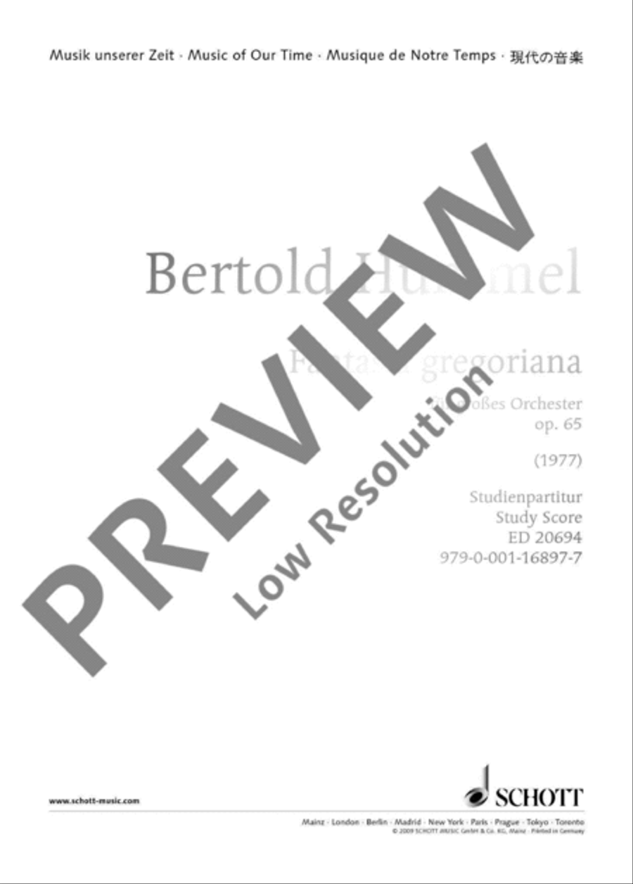 Fantasia gregoriana Orchestra scores gallery preview page 2