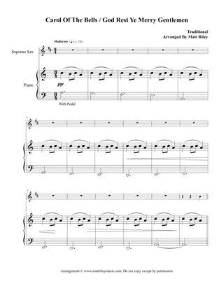 Carol of the Bells / God Rest Ye Merry Gentlemen – Soprano sax