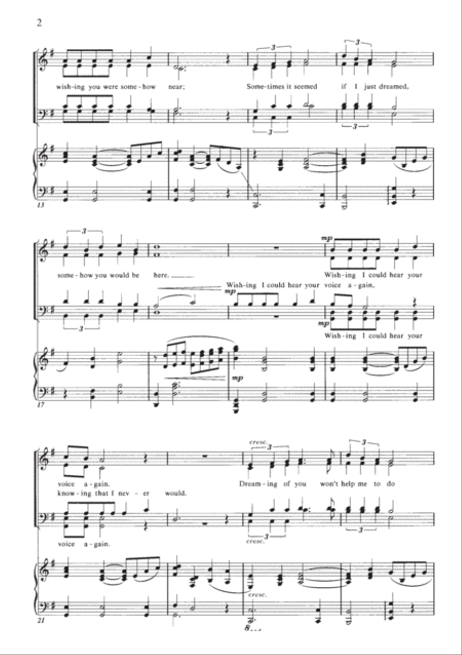 Wishing You Were Somehow Here Again (from The Phantom Of The Opera) Choir scores gallery preview page 2