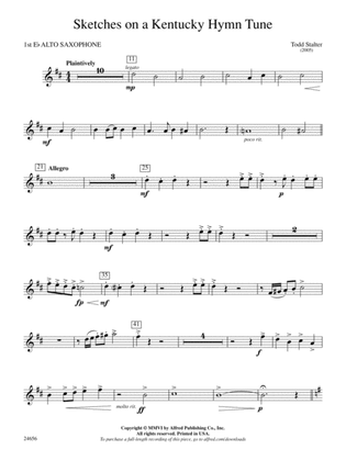 Sketches on a Kentucky Hymn Tune: E-flat Alto Saxophone
