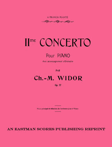 2me Concerto, pour piano avec accompagnement d'orchestre. Op. 77. Piano principal et reduction de l'orchestre pour 2e piano.