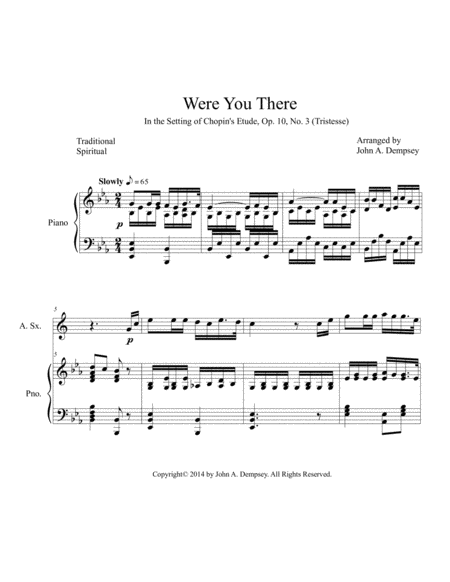 Were You There (Alto Sax and Piano) image number null