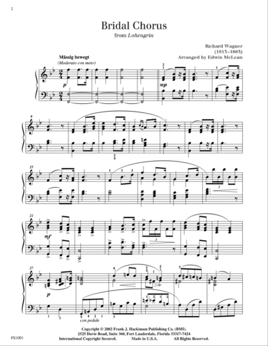 Bridal Chorus (from Lohengrin) Choir scores gallery preview page 2