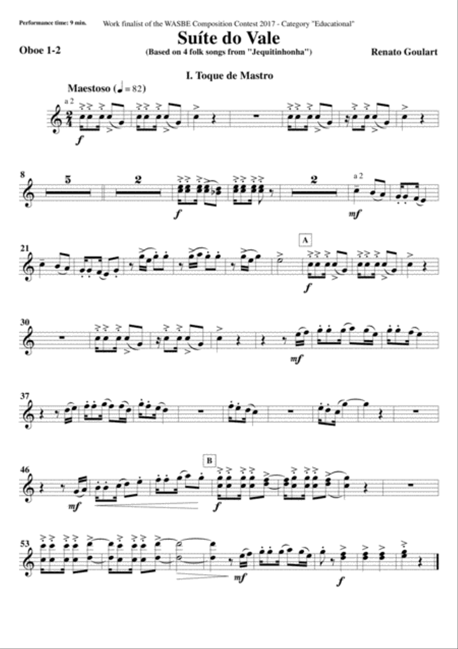 Suite do Vale - Set of Parts Concert Band scores gallery preview page 5