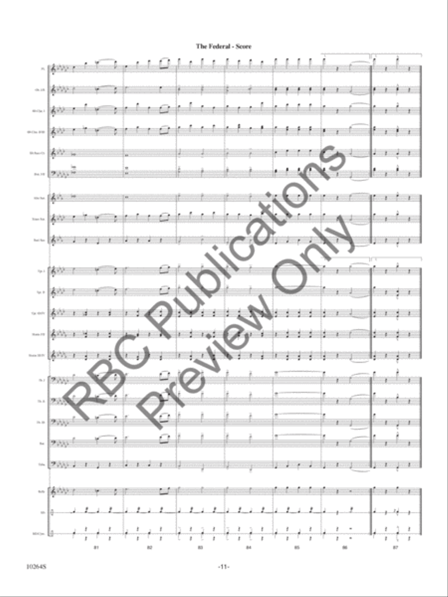The Federal The Federal Concert Band scores gallery preview page 13