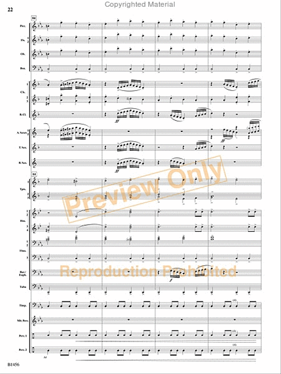 Overture to a Winter Celebration Concert Band scores gallery preview page 21