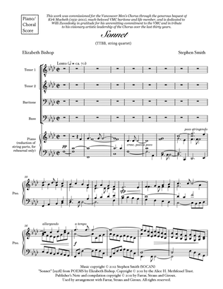 Sonnet (Piano/Choral Score)