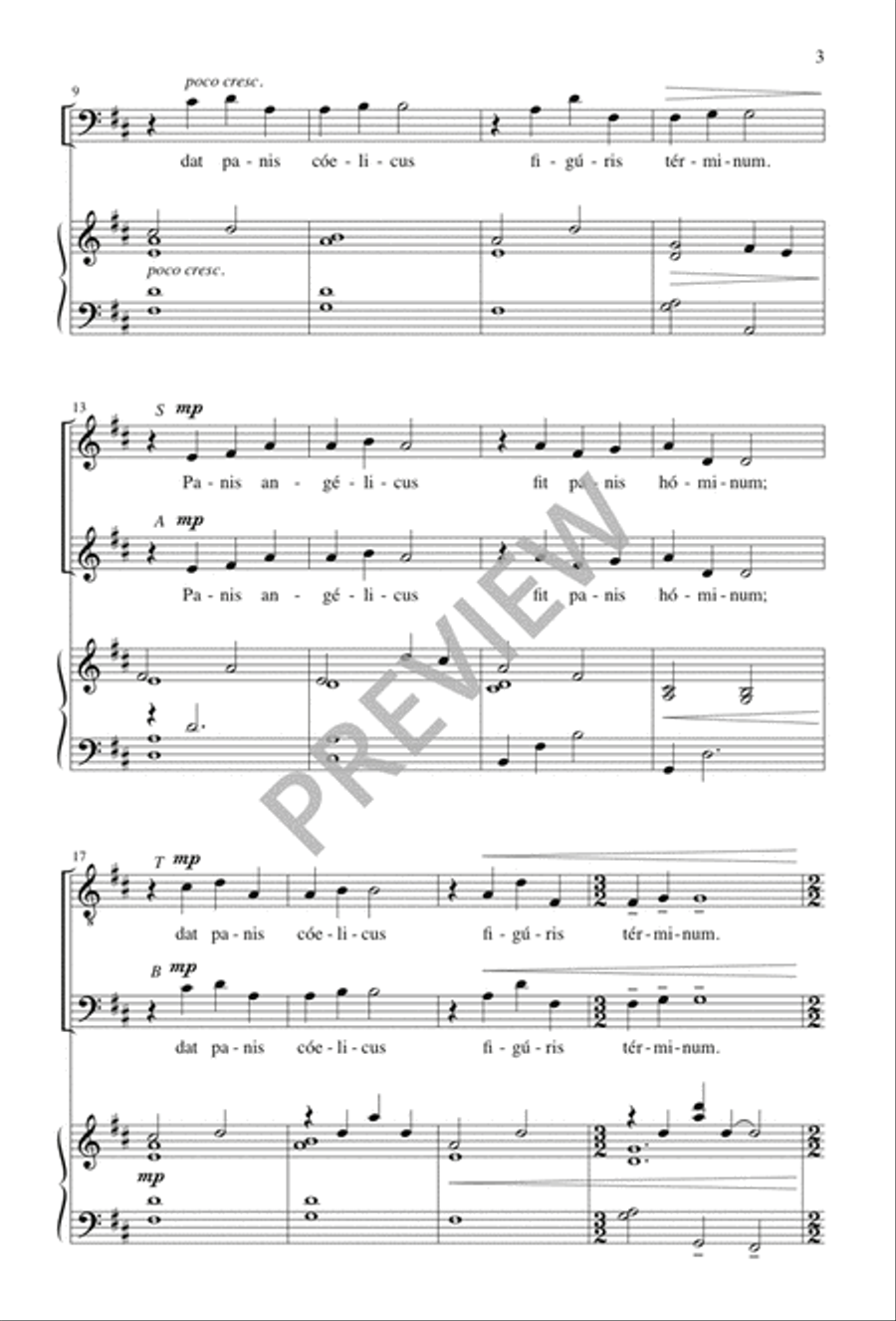 Panis Angelicus 4-Part scores gallery preview page 4