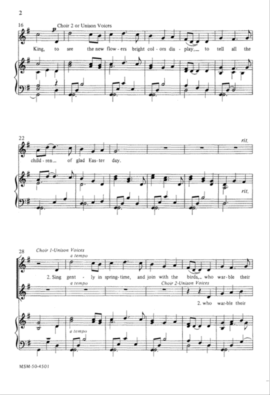 Walk Softly in Springtime 2-Part scores gallery preview page 3