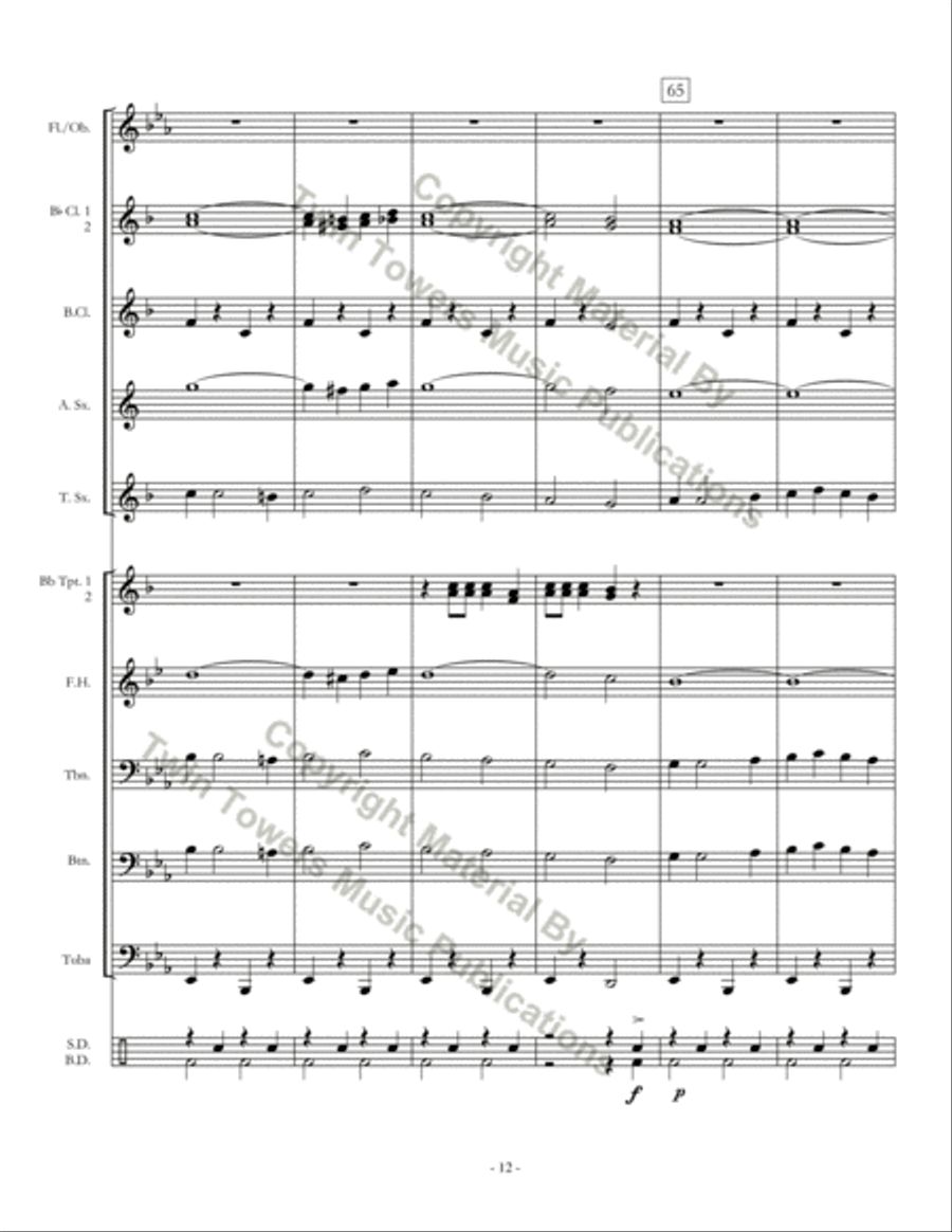 Pebblebrook March Pebblebrook March Concert Band scores gallery preview page 13