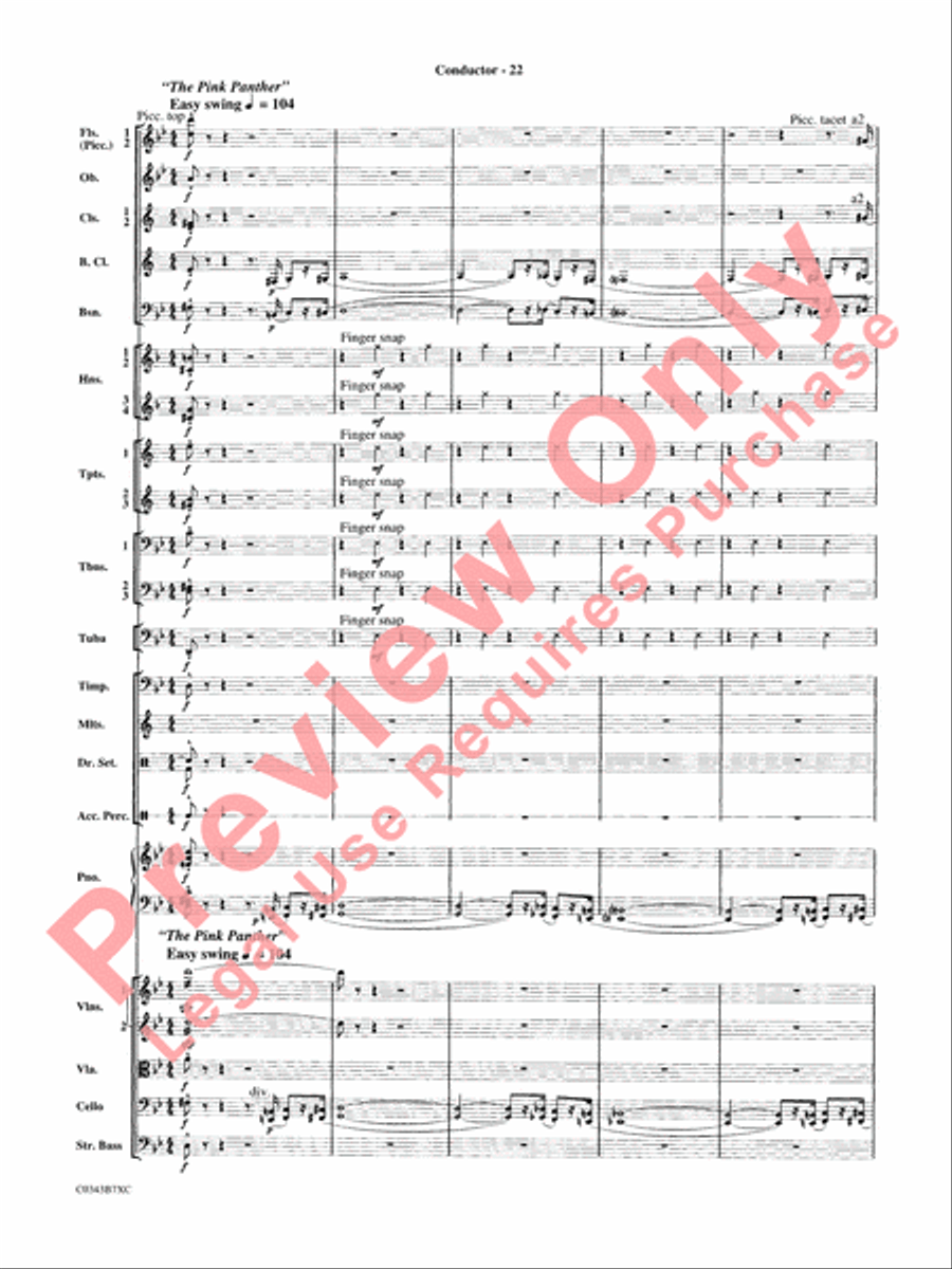 A Tribute to Henry Mancini Full Orchestra scores gallery preview page 25