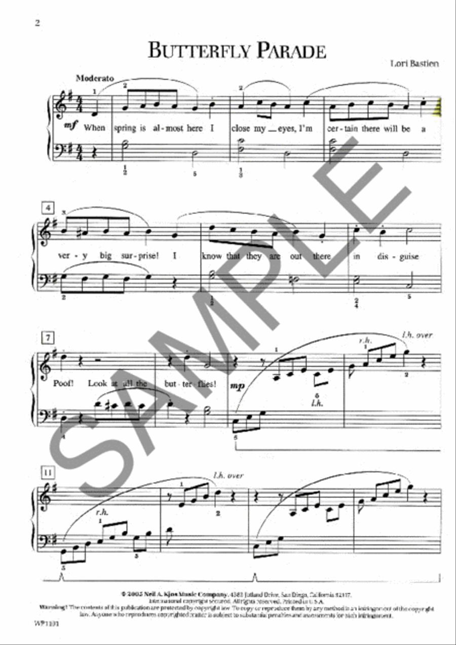 Butterfly Parade Piano Method scores gallery preview page 2