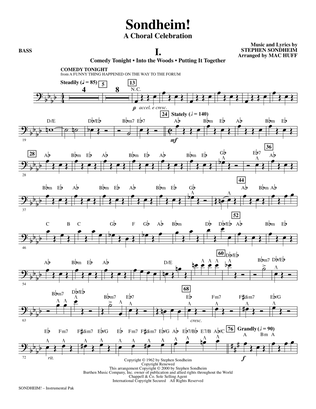 Book cover for Sondheim! A Choral Celebration (Medley) (arr. Mac Huff) - Bass