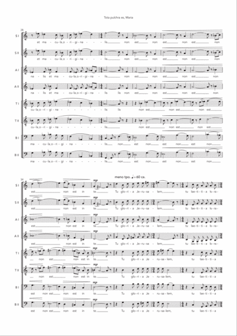 Tota pulchra es, Maria Tota pulchra es, Maria Divisi scores gallery preview page 4