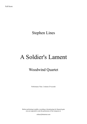A Soldier's Lament - Woodwind Choir