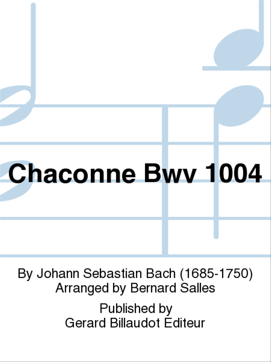 Chaconne BWV 1004 Double Bass scores gallery preview page 1