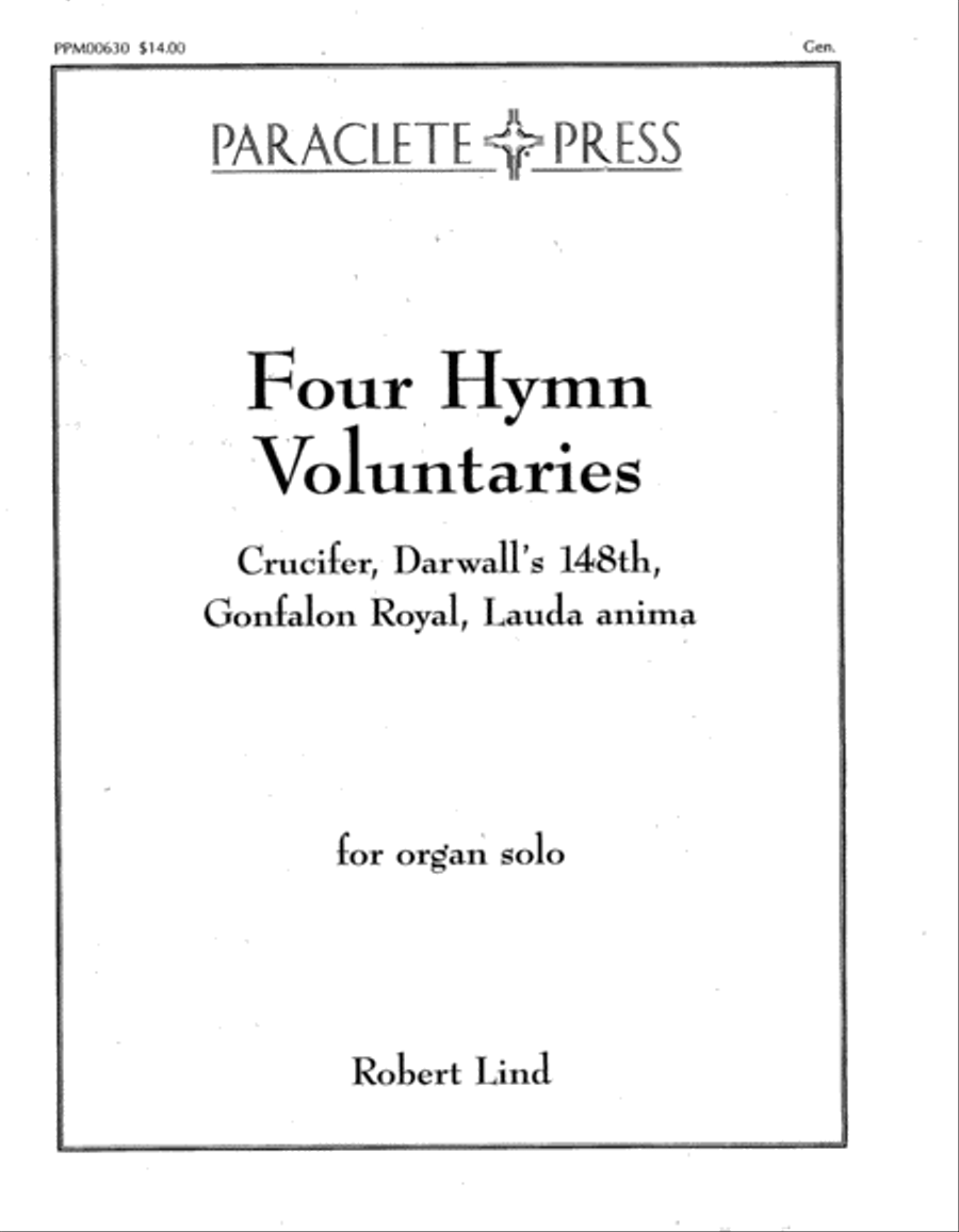 Four Hymn Voluntaries: Crucifer, Darwall's 148th, Gonfalon Royal, Lauda Anima Organ scores gallery preview page 2