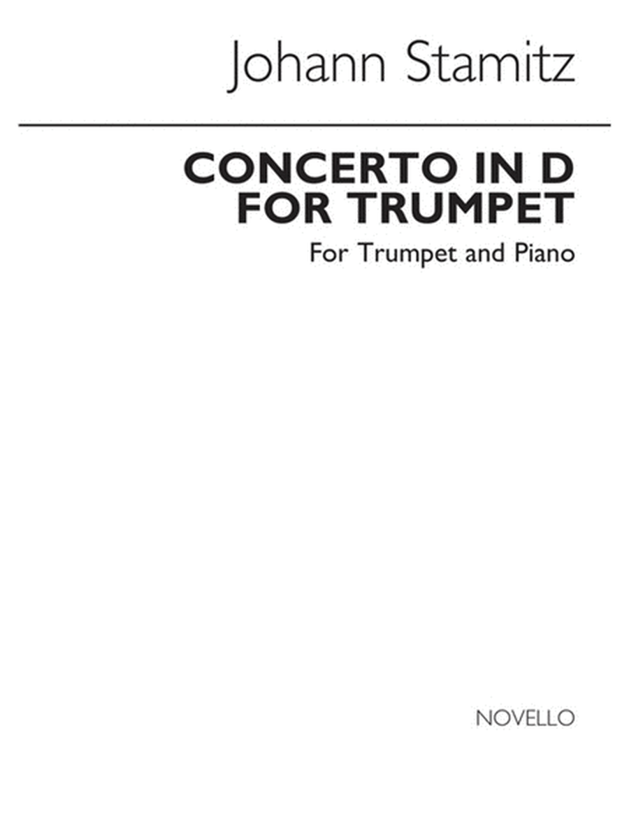 Stamitz J. Concerto In D Trumpet/Piano