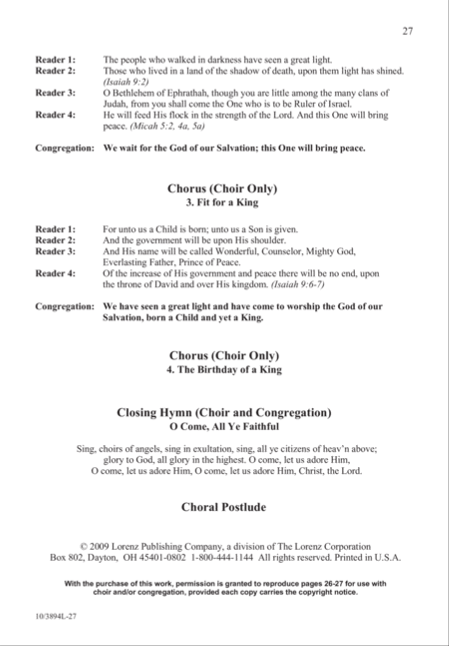 The Birth of a King 3-Part scores gallery preview page 28