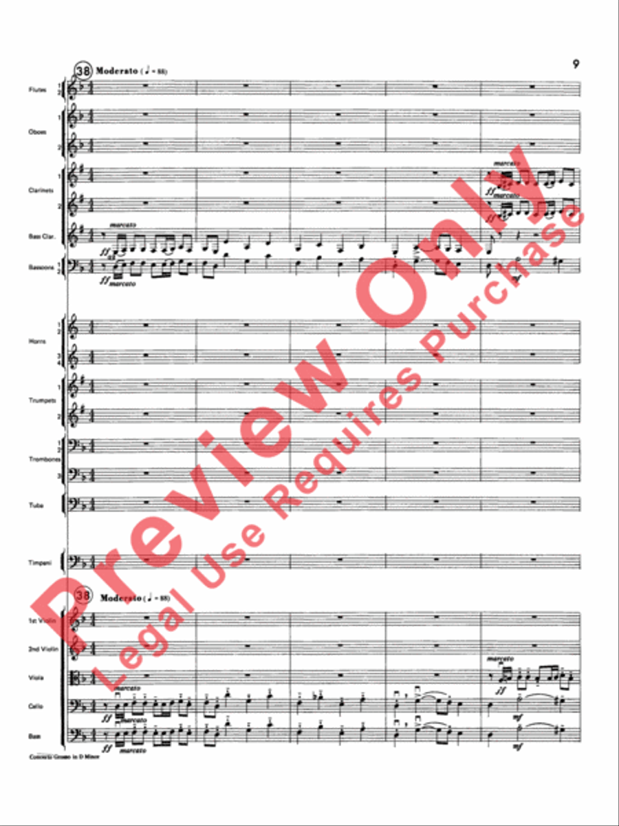 Concerto Grosso in D Minor Full Orchestra scores gallery preview page 10