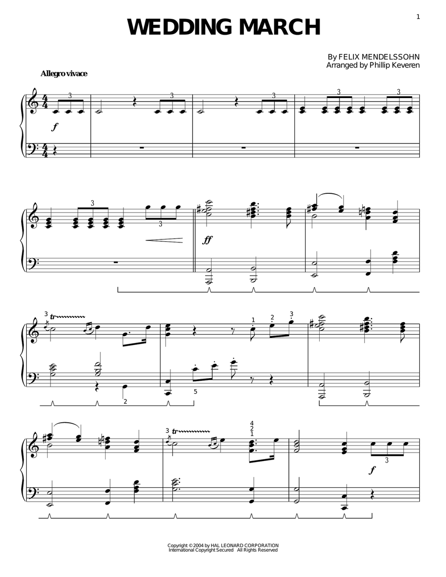 Wedding March (arr. Phillip Keveren)