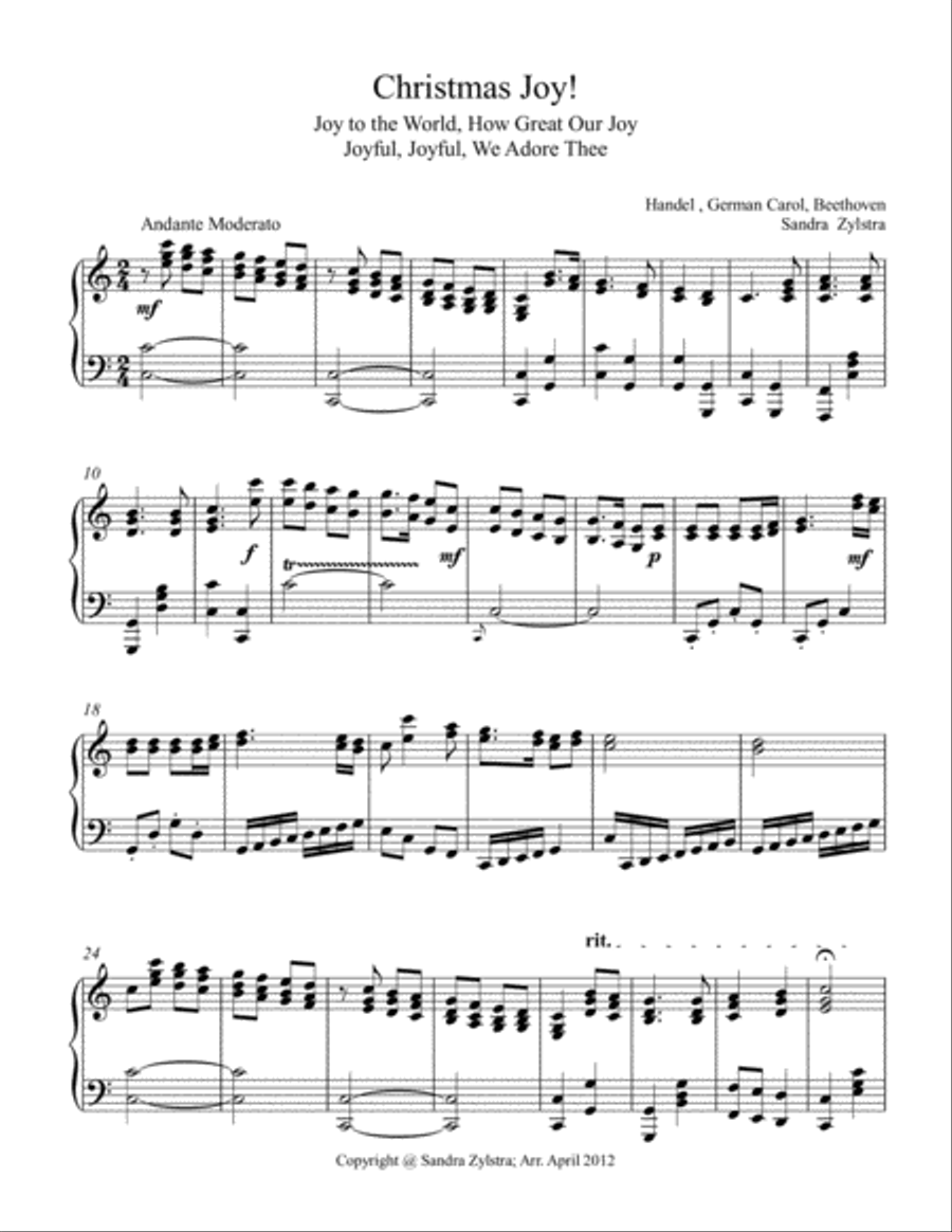 Christmas Joy! (late intermediate piano solo) Piano Solo scores gallery preview page 2