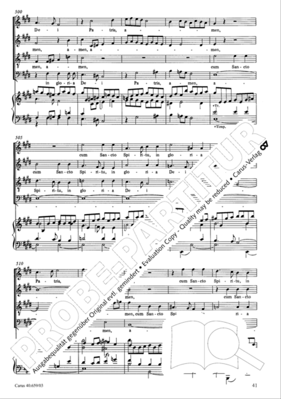 Mass in A flat major (Messe in As) 4-Part scores gallery preview page 42