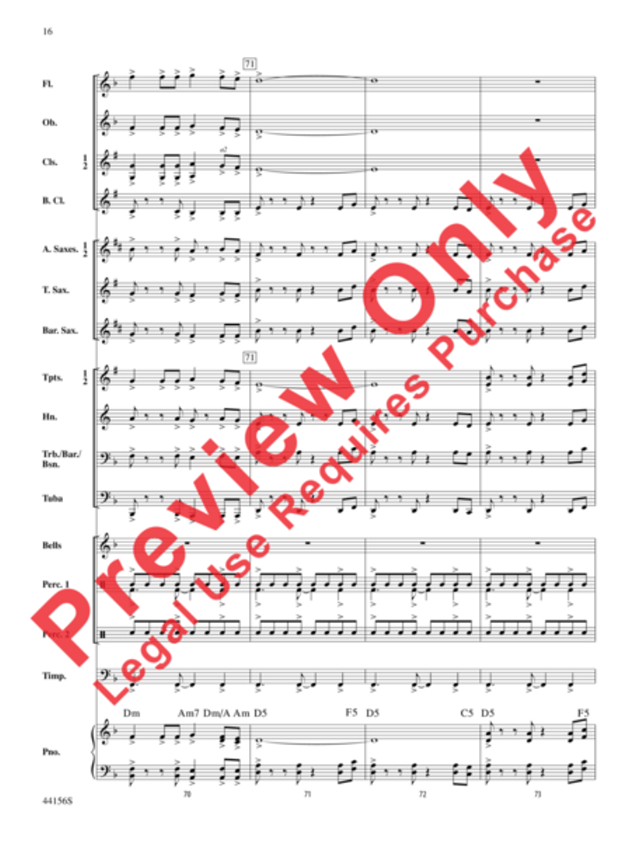 Holiday Celebrations Concert Band scores gallery preview page 16