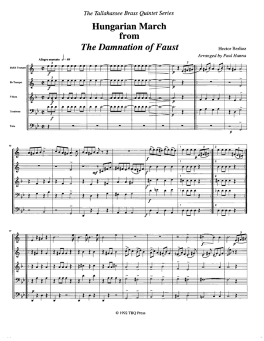 Hungarian March Brass Ensemble scores gallery preview page 5