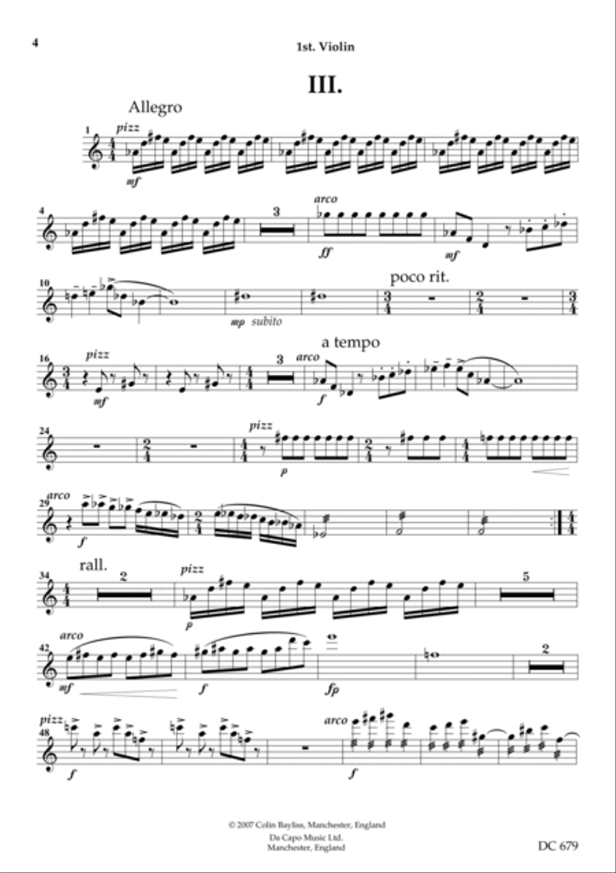 Conversation Concerto No.10 - for double bass and orchestra [parts for strings] String Quartet scores gallery preview page 4