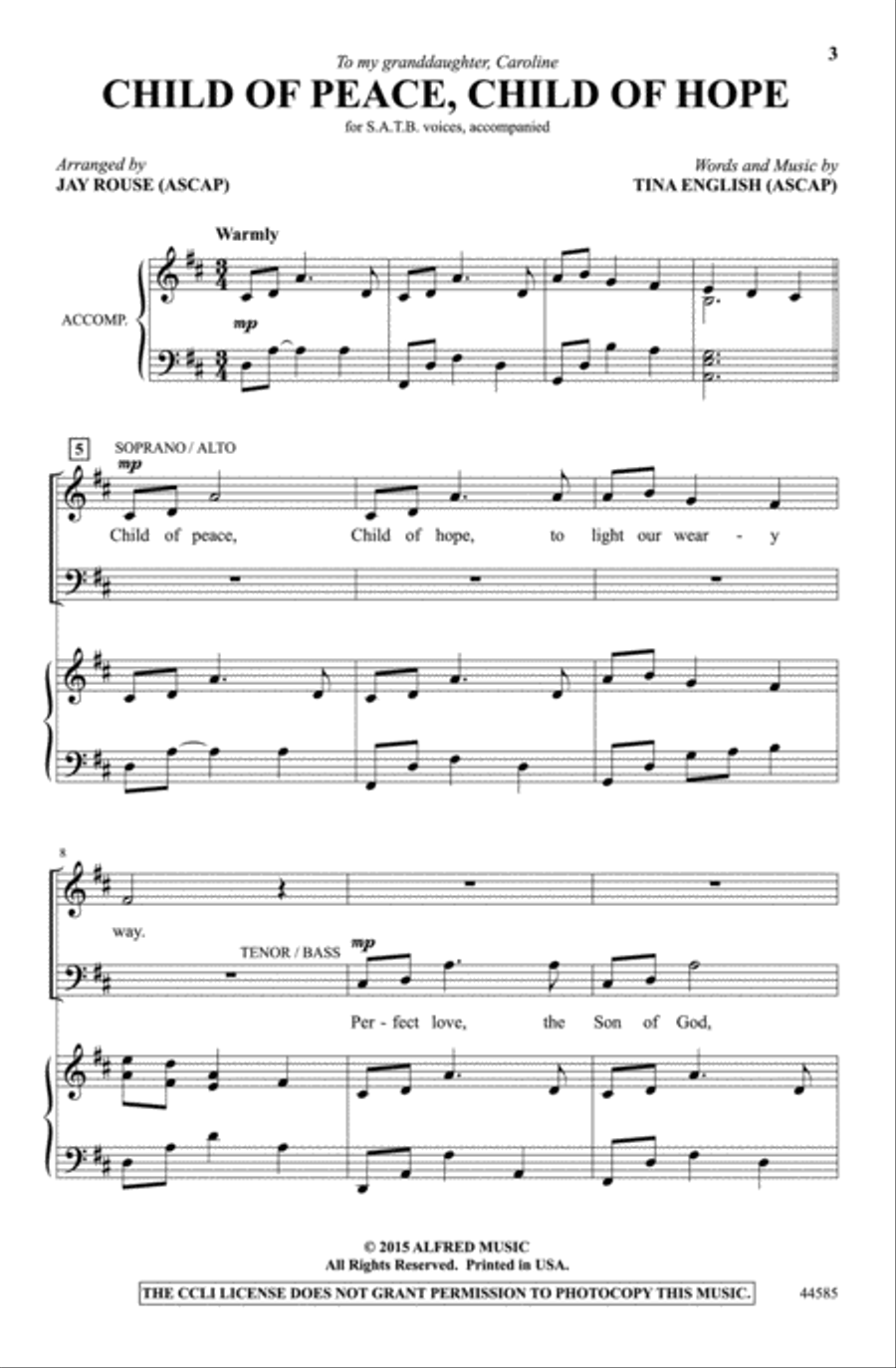 Child of Peace, Child of Hope Choir scores gallery preview page 2