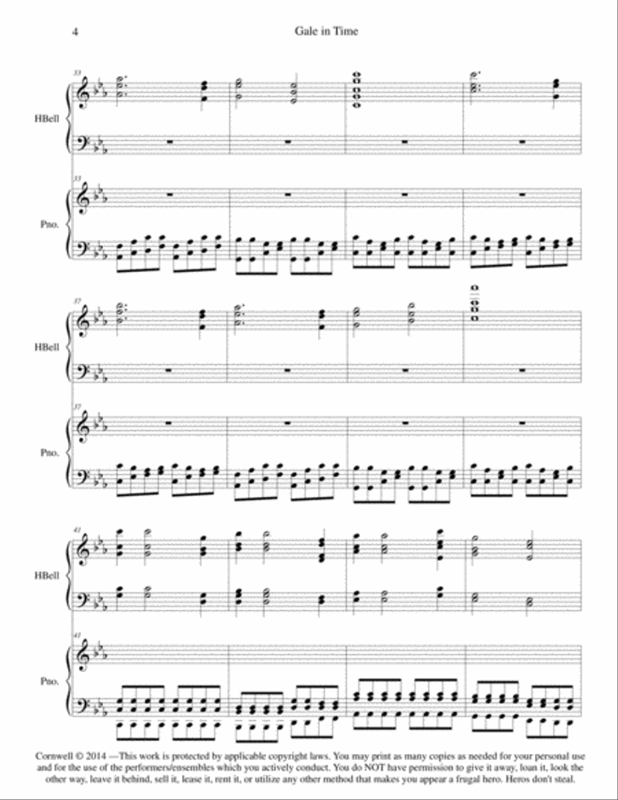 A Gale in Time Handbell Choir scores gallery preview page 5