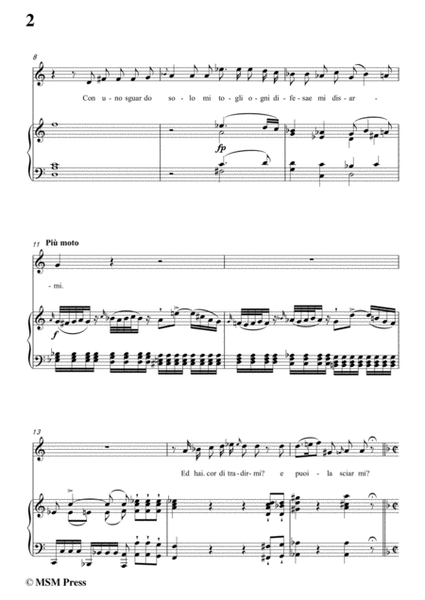 Schubert-Vedi Quanto Adoro,in C Major,for Voice&Piano image number null