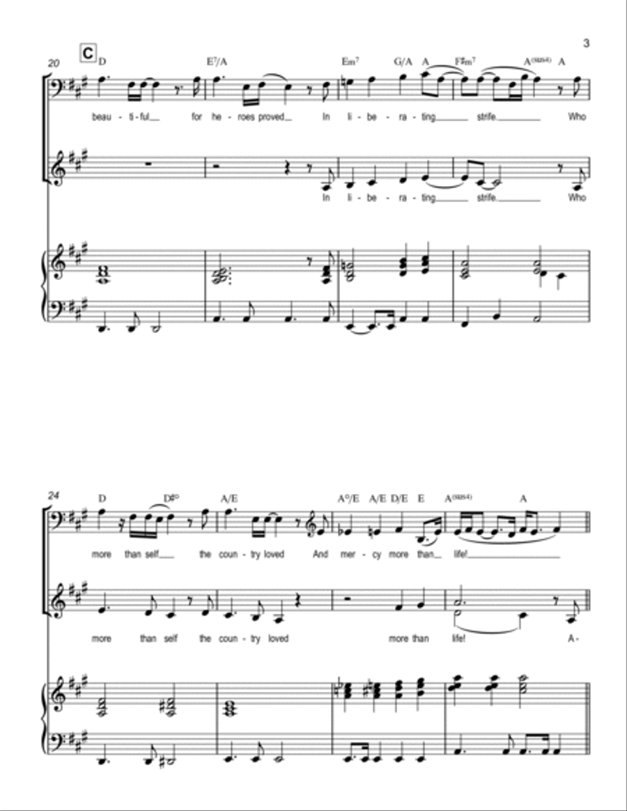 America The Beautiful Voice scores gallery preview page 3