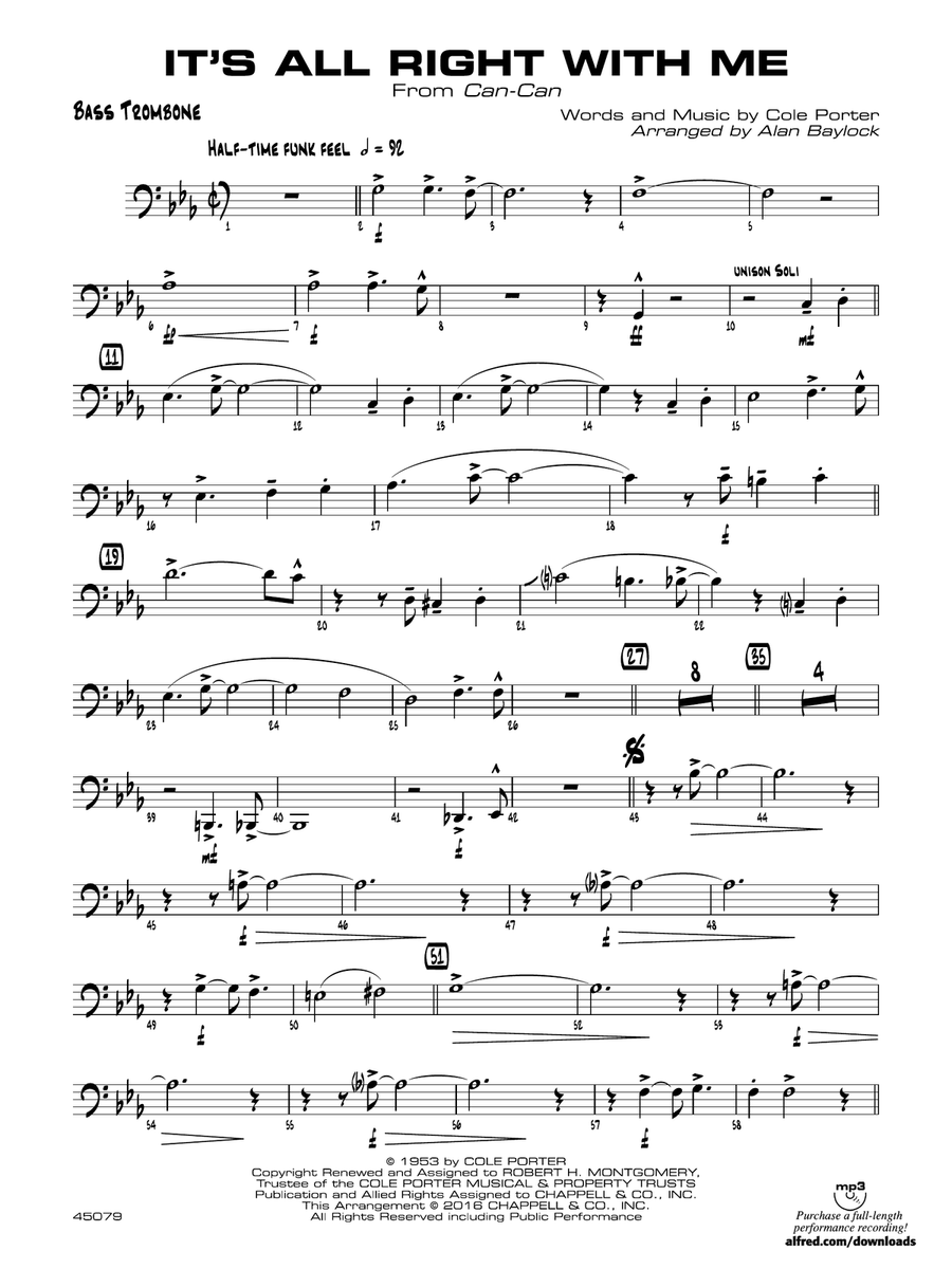 It's All Right with Me: Bass Trombone