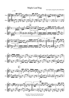 Maple Leaf Rag for Flute and Oboe Duet