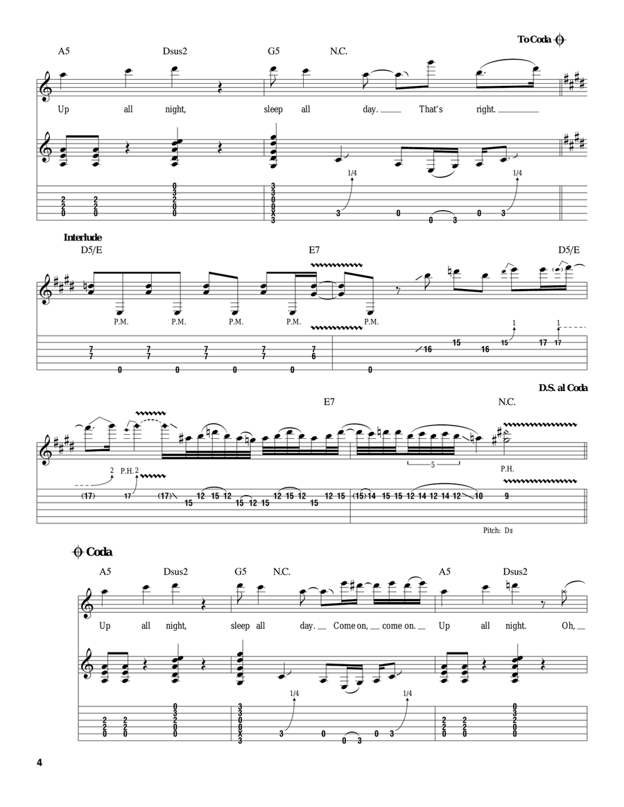Up All Night Acoustic Guitar scores gallery preview page 4