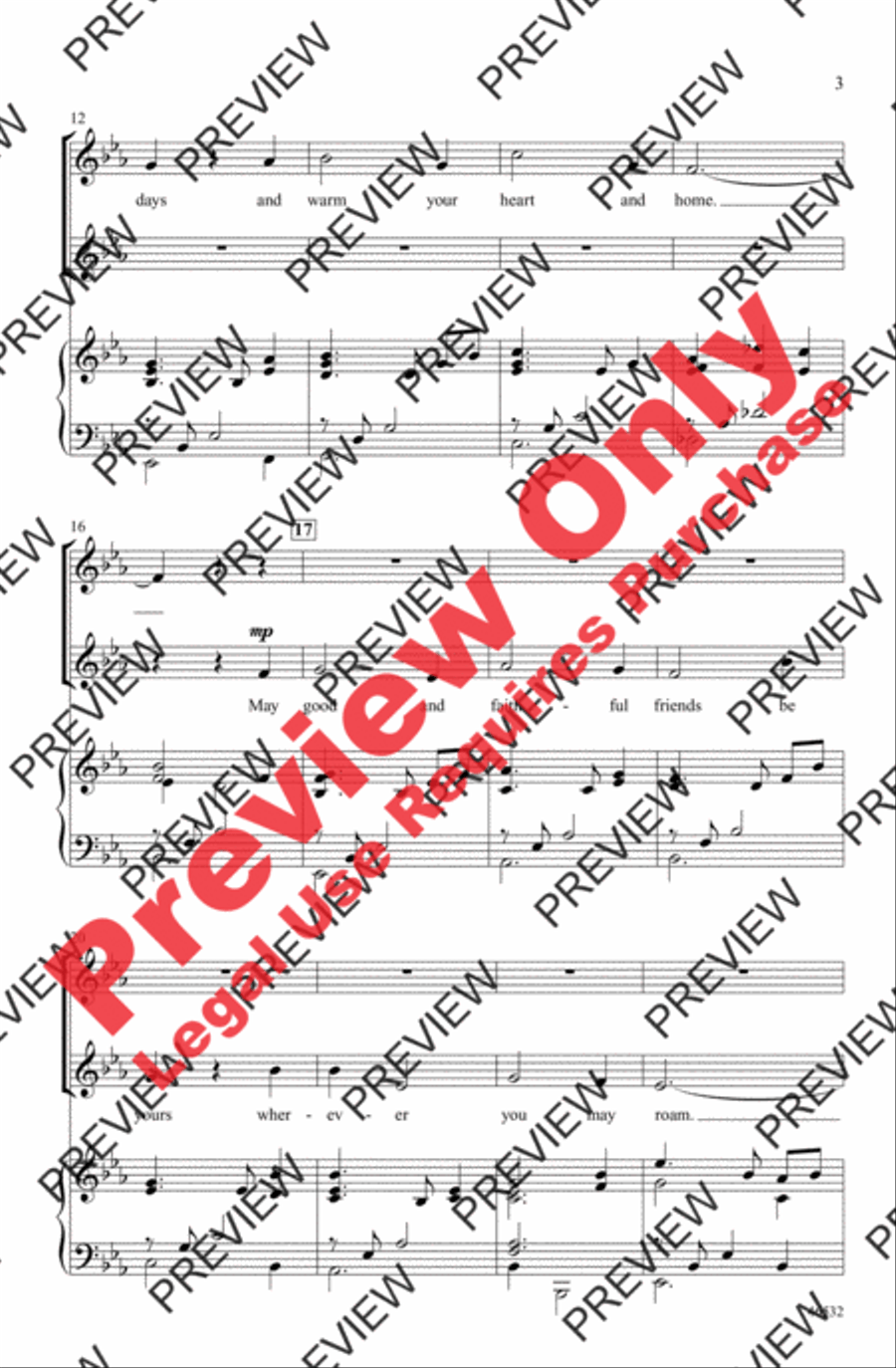 May a Rainbow Run Beside You 2-Part scores gallery preview page 3