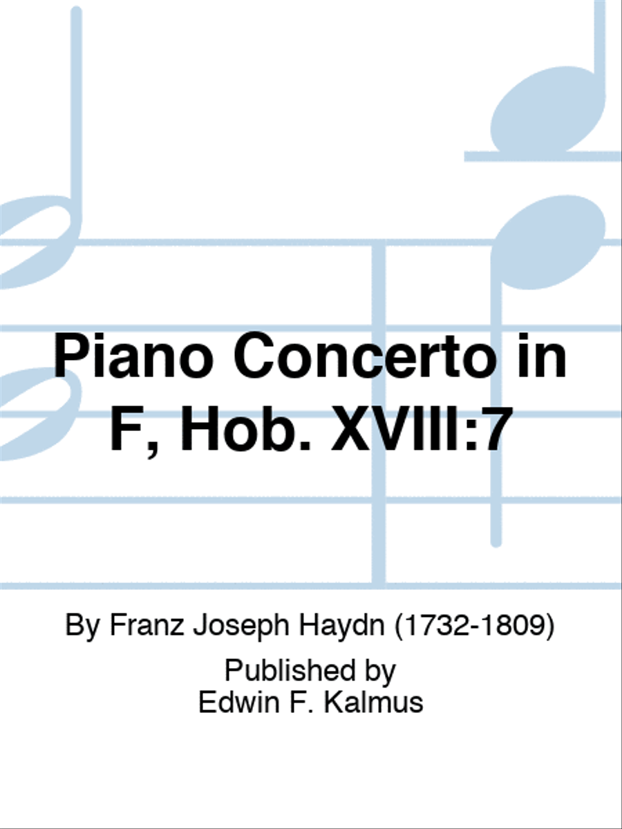 Piano Concerto in F, Hob. XVIII:7 Orchestra scores gallery preview page 1