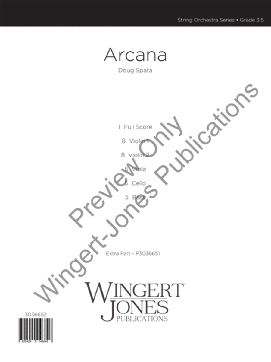 Arcana (Score) String Orchestra scores gallery preview page 2