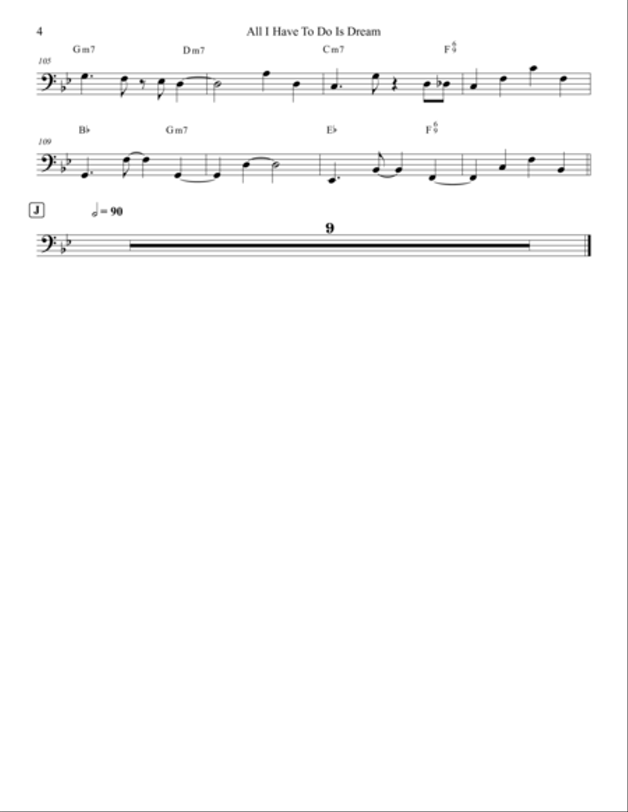 All I Have To Do Is Dream Tenor Saxophone scores gallery preview page 4
