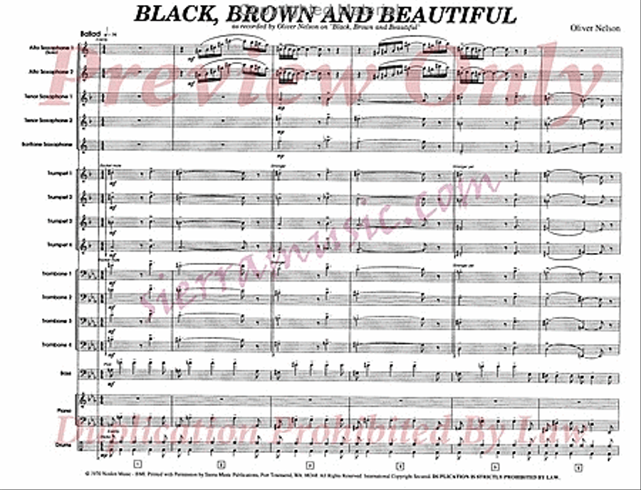Black, Brown And Beautiful Big Band scores gallery preview page 2